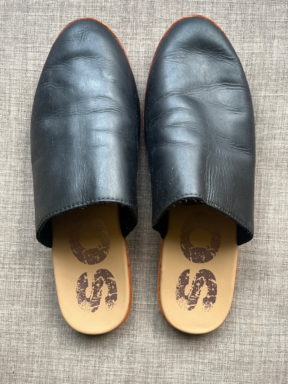 Sorel Ella Black Leather Slide Sandals Closed Toe Slip-On 9.5 - Picture 2 of 6
